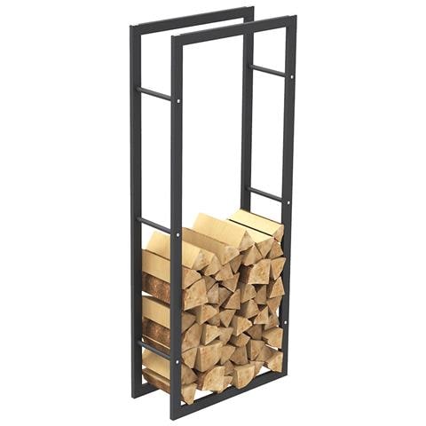 Portalegna Supporto Metallo Porta Legna Interno Legnaia Camino Stufa 150x60x25cm - Foto 2