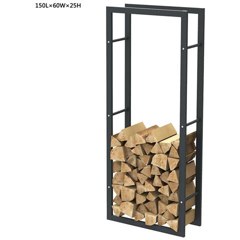 Portalegna Supporto Metallo Porta Legna Interno Legnaia Camino Stufa 150x60x25cm - Foto 5
