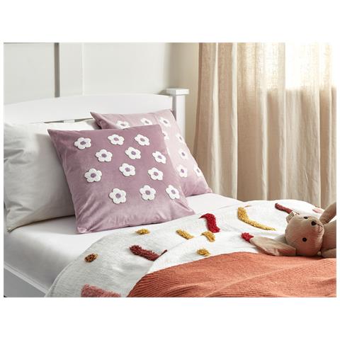 Set Di 2 Cuscini Echinacea Velluto 45 X 45 Cm Viola - Foto 1