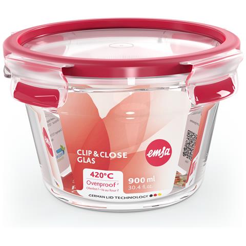 CLIP & CLOSE N10404 Rotondo Scatola 0,9 L Trasparente 1 pz - Foto 2