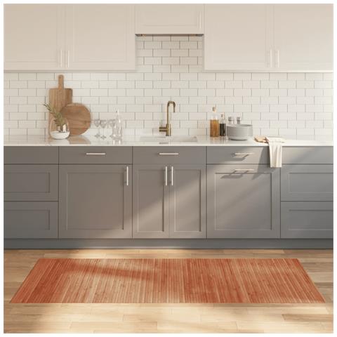 Tappeto Rettangolare Marrone 80x200 Cm In Bambù - Foto 1