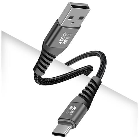 Cavo Da Usb A Usb-c 3a Carica Sincronizzazione Nylon 1 Metro E 20, Nero - Foto 2