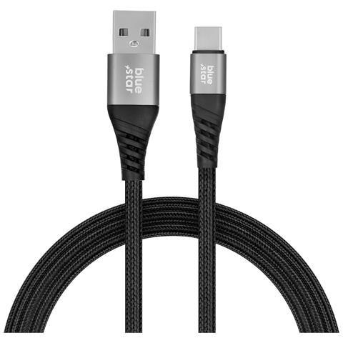 Cavo Da Usb A Usb-c 3a Carica Sincronizzazione Nylon 1 Metro E 20, Nero - Foto 1