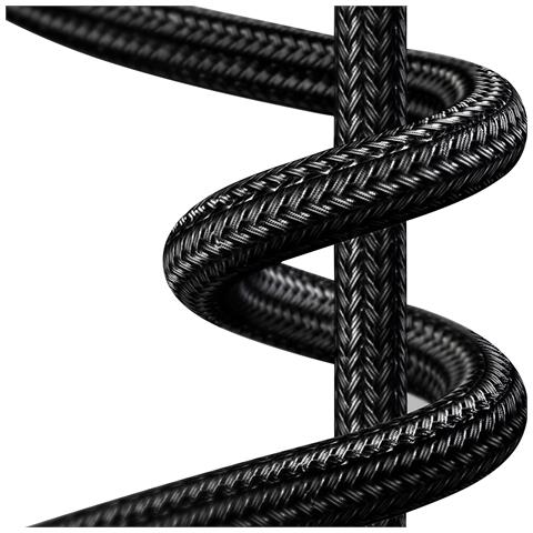 Cavo Da Usb A Usb-c 3a Carica Sincronizzazione Nylon 1 Metro E 20, Nero - Foto 5