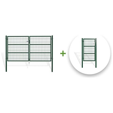 Confezione Cancello Battente In Rete Razo 300b160 + Cancello Verde Da 1 M - Foto 1
