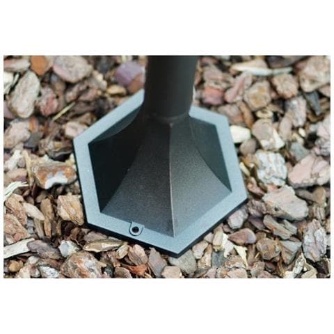 Lanterna Selene Led 1 Luce Su Palo Nero Opaco In Alluminio 16xh100cm Attacco E27 - Foto 3