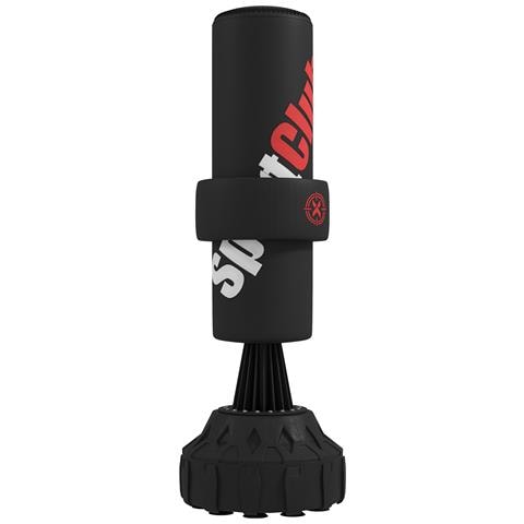 Sacco Da Boxe Da Terra Autoportante Con Bersaglio Regolabile, Base Riempibile E Ventose, Nero - Foto 1