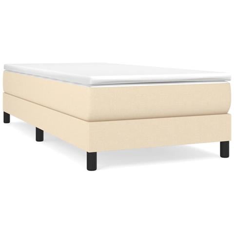 Giroletto A Molle Con Materasso Crema 90x200 Cm Intessuto - Foto 1