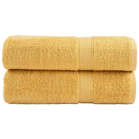 Asciugamani da Bagno SOLUND 2 pz Oro 100x150 cm 600gsm - Foto 1