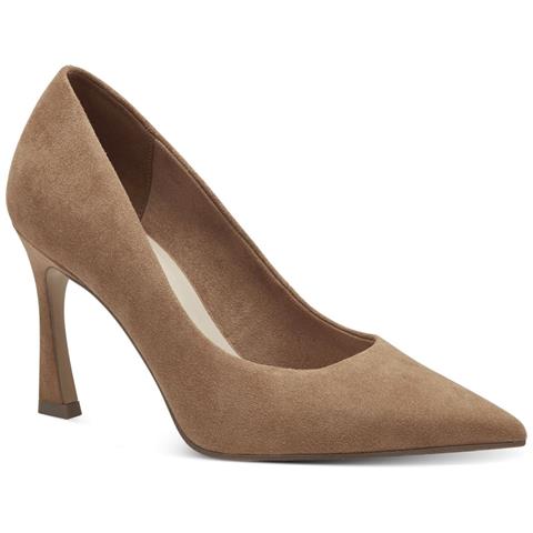 Camel Leather Elegant Closed Pumps High Scarpe Con Tacco Pelle Scarpe Donna Marrone Eu 36, 1-22438-42 317 - Foto 1