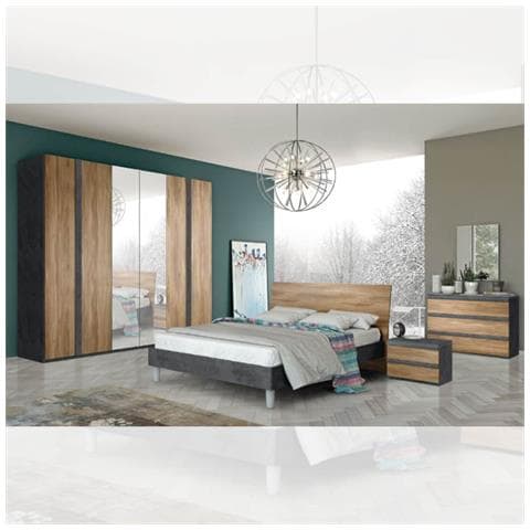 Camera Da Letto Borghese Noce Dark - Foto 1