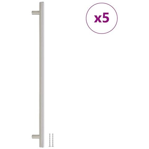 Maniglie Per Mobili 5pz Argento 480mm In Acciaio Inox - Foto 2