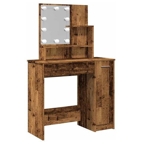 Toeletta Con Led Legno Antico 86,5x35x136 Cm - Foto 2