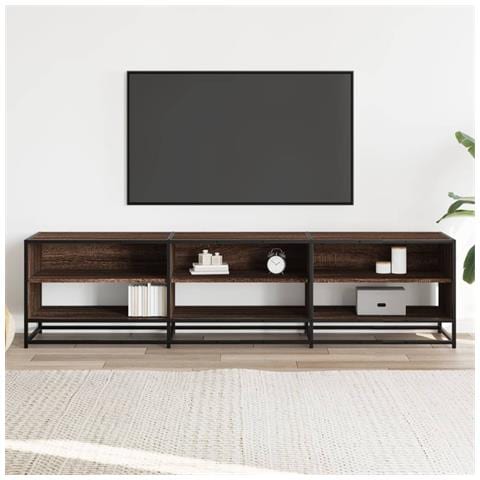 Mobile Porta Tv Rovere Marrone 180x40x46 Cm Legno Multistrato - Foto 3