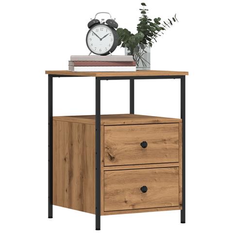 Comodino Rovere Artigianale 34x35,5x50 Cm In Legno Multistrato - Foto 1