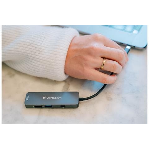 32155 hub di interfaccia USB 3.2 Gen 1 (3.1 Gen 1) Type-C 5000 Mbit /s Grigio - Foto 2