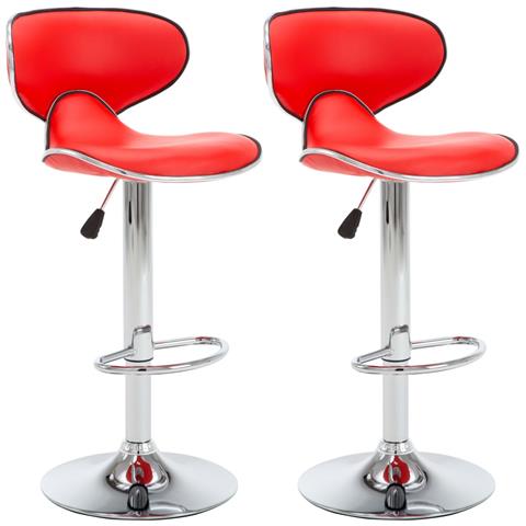 323645 - Bar Stools 2 Pcs Red Faux Leather - Foto 1