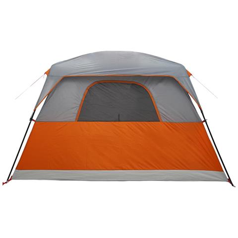 Tenda Familiare a Cabina 6 Persone Arancione Impermeabile - Foto 8