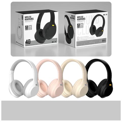 Cuffie Bluetooth Over-ear Nere Classiche Dr10 - Foto 4