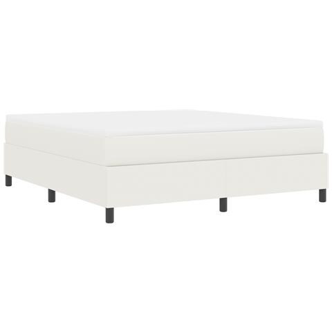 Letto con Rete a Molle con Materasso Crema Super King Tessuto in Corduroy - Foto 9