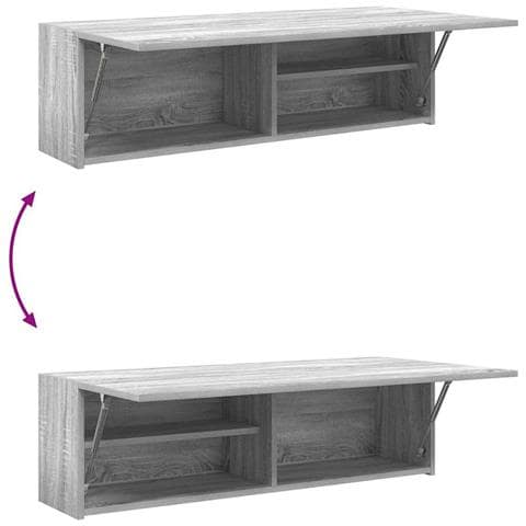 Mobile da Bagno Grigio Sonoma 100x25x30 cm in Truciolato - Foto 9