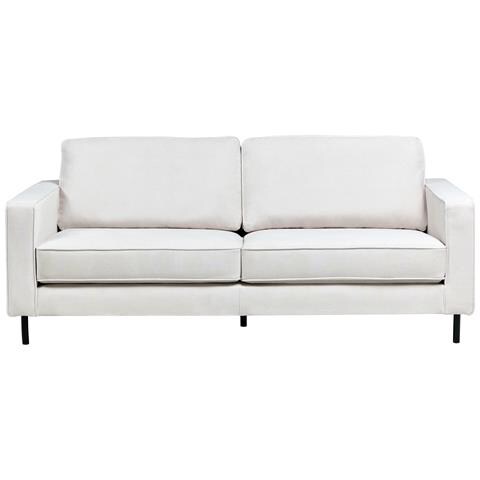 Divano 3 Posti Savalen Tessuto Bianco Sporco - Foto 2