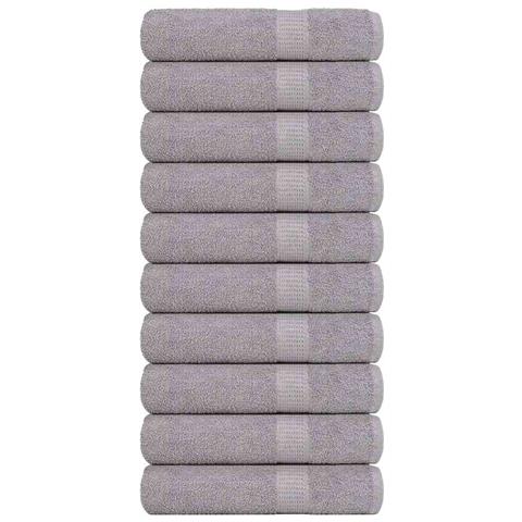 Asciugamani 10 pz Grigio 50x100 cm 360 g/m² 100% Cotone - Foto 1