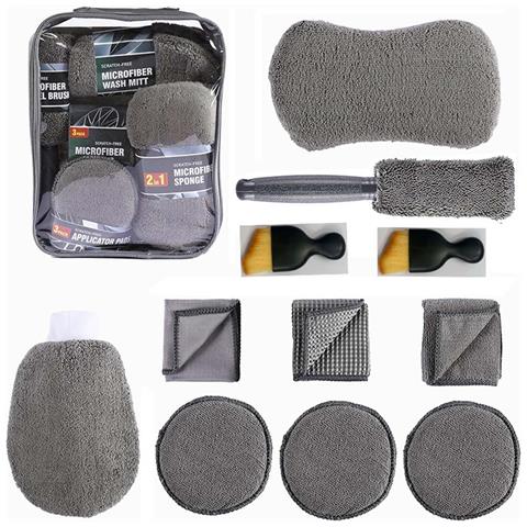 Kit Di Lavaggio Auto Da 11 Pezzi - Borsa Oxford - Set Di Strumenti Per La Pulizia Auto - Foto 1