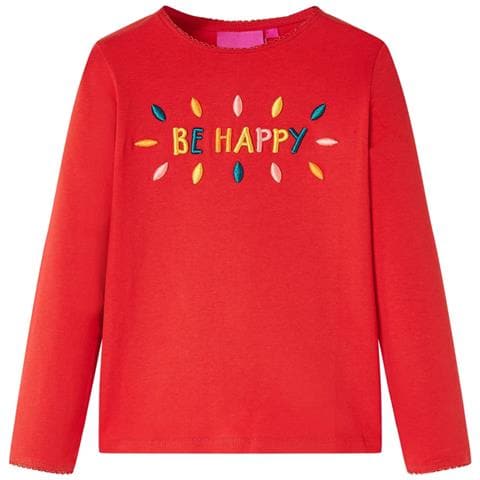 Maglietta per Bambini a Maniche Lunghe Rossa 92 - Foto 1