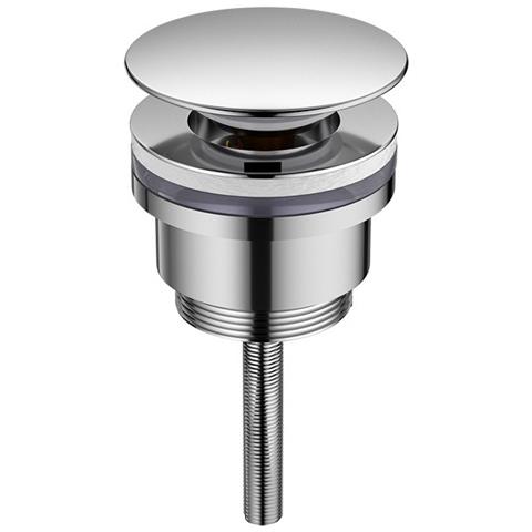 Scarico Per Lavabo In Ottone - Scarico Pop-up A Vite Con Ampio Coperchio Silver - Foto 1