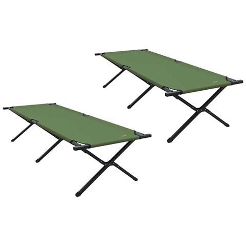 Letto da campeggio pieghevole 2 pcs Amy gialla Tessuto Oxford - Foto 1