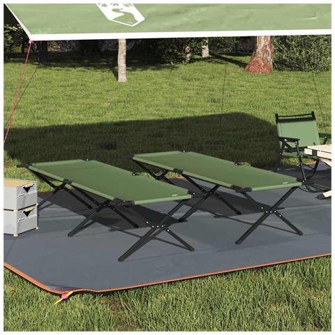 Letto da campeggio pieghevole 2 pcs Amy gialla Tessuto Oxford - Foto 2