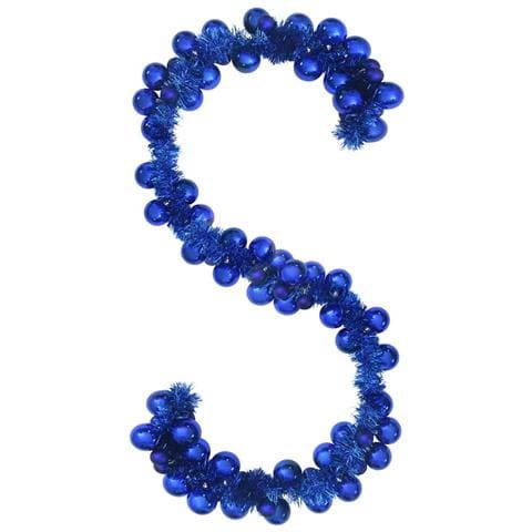 Ghirlanda di Palline di Natale Blu 186 cm Polistirolo - Foto 1