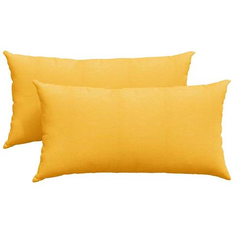 Cuscini da Divano 2 pcs Giallo Chiaro 80 x 40 cm - Foto 1