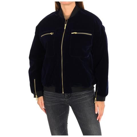 Cappotto Esther Effetto Velluto Con Chiusura Con Cerniera 17f2ou13 Donna - Foto 1