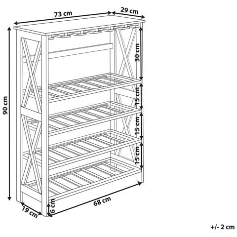 Portabottiglie Marrone Scuro Rothesay - Foto 8