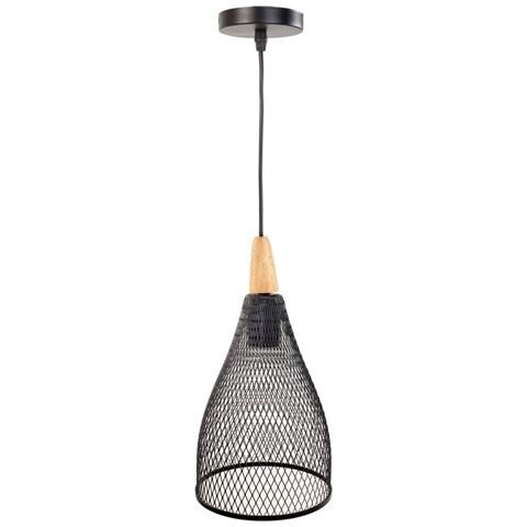 Plafoniera In Metallo Nero 17x17x35/105h - Foto 1