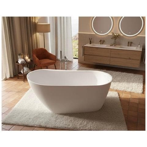 Vasca Da Bagno Freestanding Da Design 170x78cm Centro Stanza Acrilico Linda Bianco Opaco - Foto 1