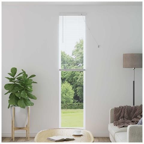 Tenda Veneziana Regolabile Bianco 213 x 40 cm PVC - Foto 2