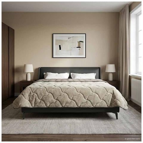 Piumone Completo Annuale Trapuntato Grigio chiaro 220 x 240 cm - Foto 2