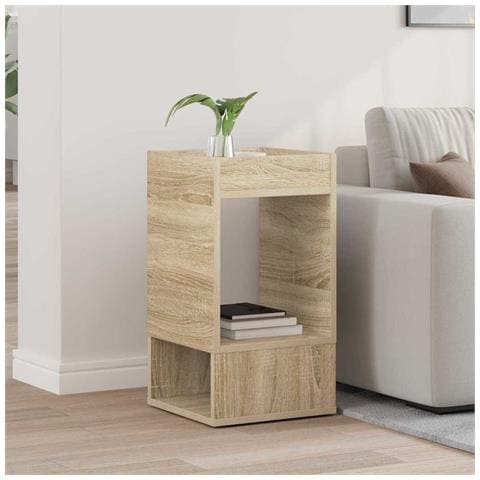 Tavolino Rovere Sonoma 30 x 30 x 56 cm Legno multistrato - Foto 2