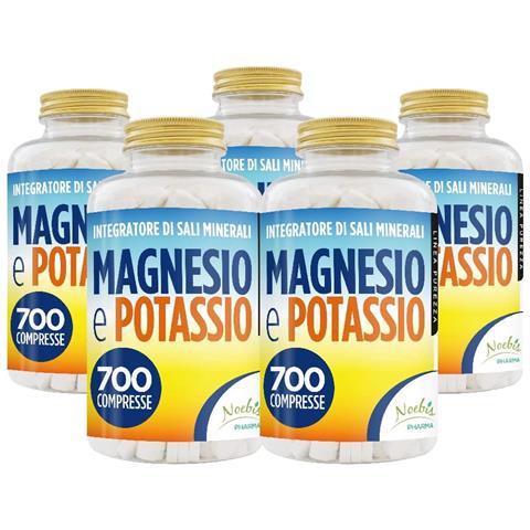 Magnesio e Potassio 700 Compresse - Citrato di Magnesio e Citrato di Potassio - Stanchezza, Affaticamento, Muscoli ed Equilibrio Elettrolitico (Confezione quintupla) - Foto 1
