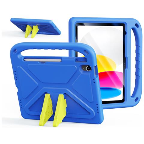 Cover per iPad 10.9 (2022) - Blu, Antiurto, Con Soporte - Foto 1