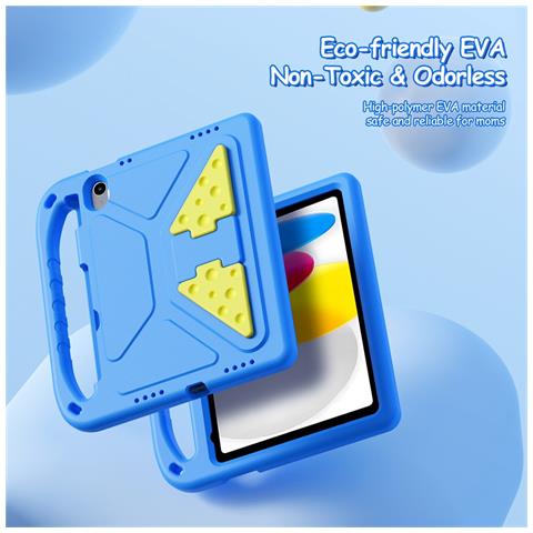 Cover per iPad 10.9 (2022) - Blu, Antiurto, Con Soporte - Foto 4