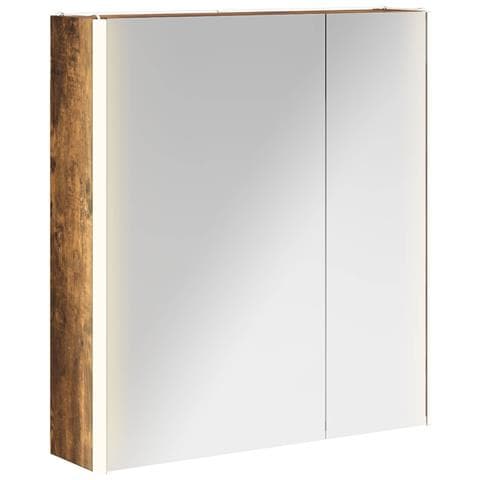Mobiletto per specchio da bagno Rovere fumé 63,5 x 15,5 x 70 cm - Foto 1