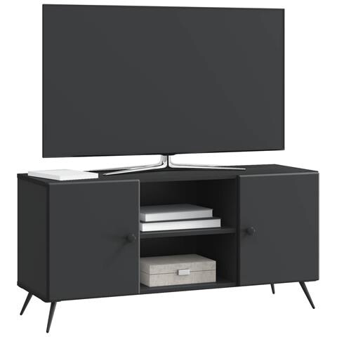 Mobile TV Nero 102 x 34,5 x 50 cm Legno ingegnerizzato - Foto 2