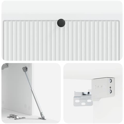 Mobile Porta TV da Muro Bianco 98 x 31 x 30 cm - Foto 9