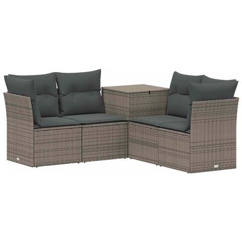 Set di divani 5 pz Grigio e Grigio Scuro - Foto 1