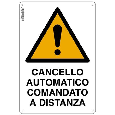 Cartello Cancello Elettrico C.d. 30x 20 Alluminio - Foto 2