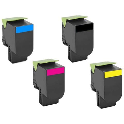 TONER COMPATIBILE -  Per Lexmark Cx310 Cx410 Cx510 80c2sy0 Giallo 2000pag. - Foto 1